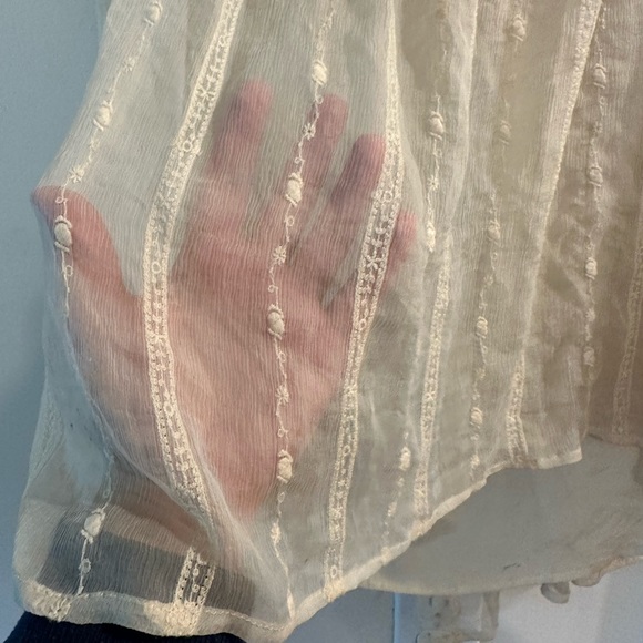 Vintage boho camisole with crochet top and flowy bottom. No size tag. - Picture 5 of 15